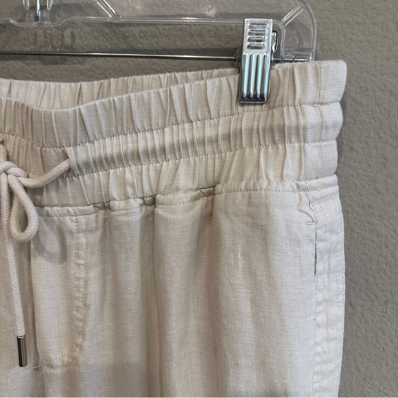 Quince | M | 100% Linen Pants stretch Waist Straight Leg medium beach pants - Picture 2 of 6